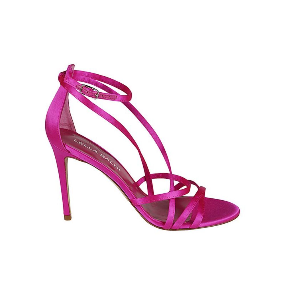 Lella Baldi Women's  Fuchsia Satin Sandals